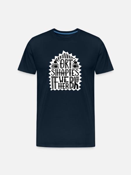 Shapes That Speak Funny - Men's Premium Organic T-Shirt - deep navy