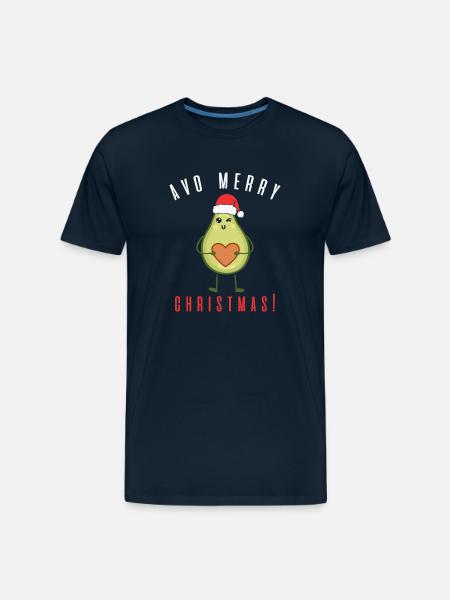 Avo Merry Christmas - Men's Premium Organic T-Shirt - deep navy