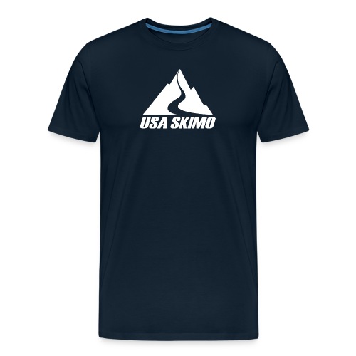 USA Skimo Logo - White - Men's Premium Organic T-Shirt