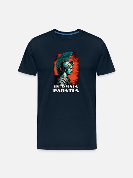 Latin Quote Roman Soldier - Men's Premium Organic T-Shirt - deep navy