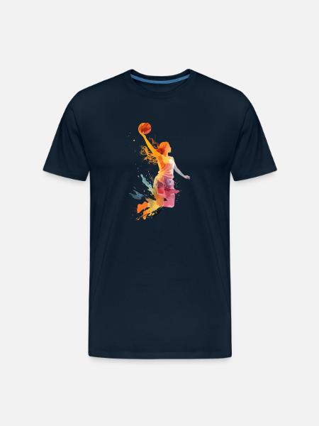 Basketball Girl Women Girls - Men's Premium Organic T-Shirt - deep navy