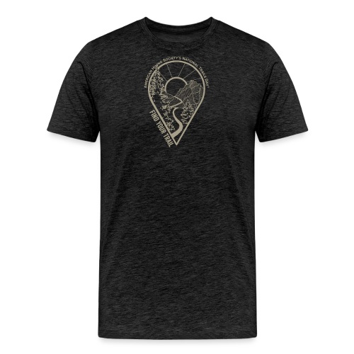 Find Your Trail Location Pin: National Trails Day - Men's Premium Organic T-Shirt