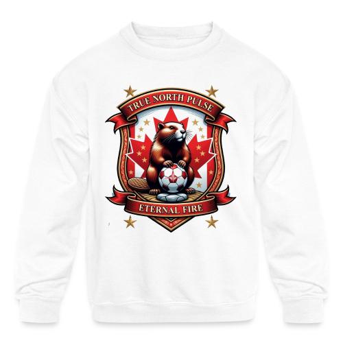 Canada Beaver Crest T-Shirt, Pride Badge Gift - Kids' Crewneck Sweatshirt