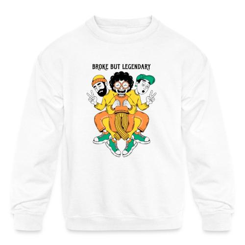Legendary Broke Crew Retro - Kids' Crewneck Sweatshirt