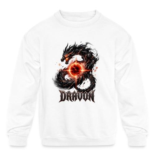 Dravon Fire Dragon Dark Fantasy Graphic T-Shirt - Kids' Crewneck Sweatshirt