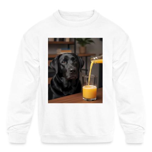 Golden Retriever Chill Juice Vibes - Kids' Crewneck Sweatshirt