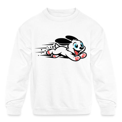 Speedy Pup Sprint on the Run - Kids' Crewneck Sweatshirt