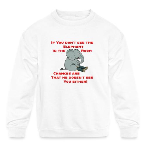Elephant in the Room Meme - Kids' Crewneck Sweatshirt
