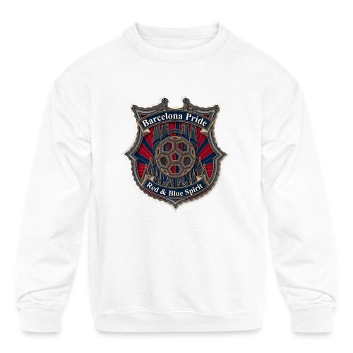 Barcelona Scarlet Pride T Shirt, Soccer City Gift - Kids' Crewneck Sweatshirt
