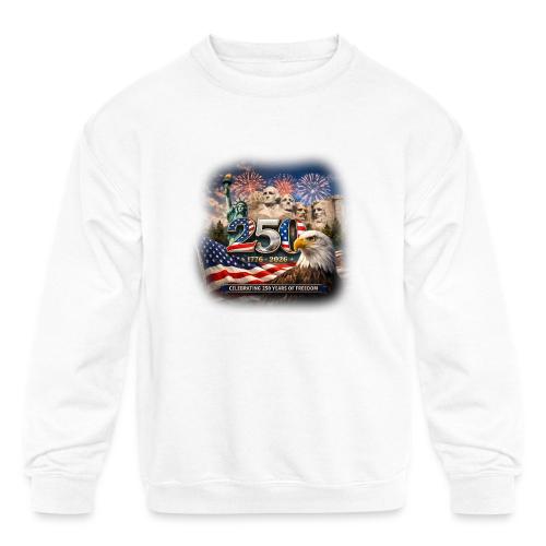 1776-2026 | Celebrating 250 Years of Freedom - Kids' Crewneck Sweatshirt
