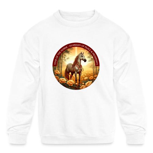 Year of the Horse Guardian T Shirt, Lunar New Year - Kids' Crewneck Sweatshirt