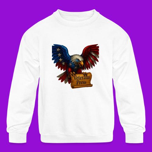 Veterans Press Bald Eagle - Kids' Crewneck Sweatshirt