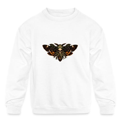 Cthulhu Moth Skull - Kids' Crewneck Sweatshirt