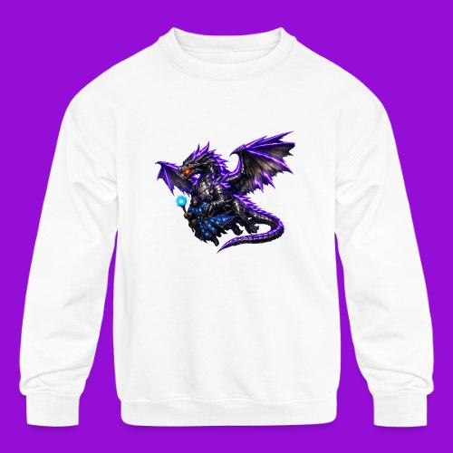 Neon Dragon and Battle Mage - Kids' Crewneck Sweatshirt