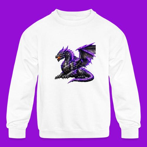Neon Dragon at Rest - Kids' Crewneck Sweatshirt