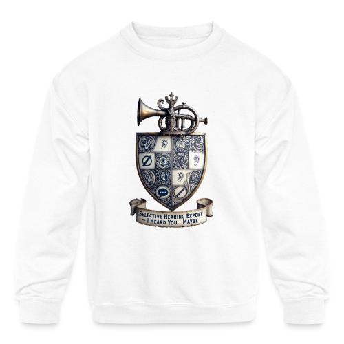 Selective Hearing Expert Crest T Shirt - Kids' Crewneck Sweatshirt