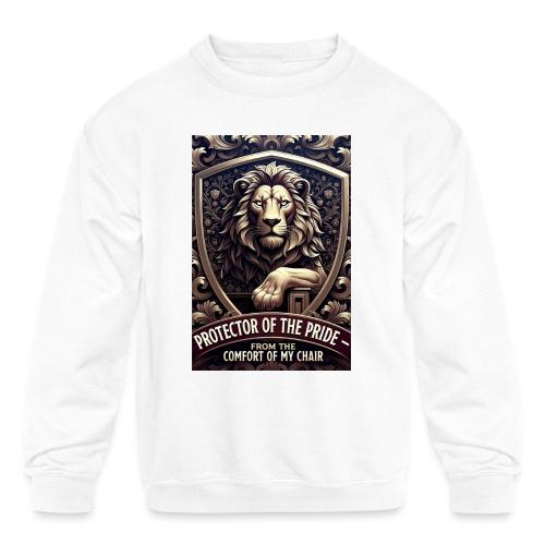 Lion King T Shirt, Funny Low-Effort Father Gift - Kids' Crewneck Sweatshirt