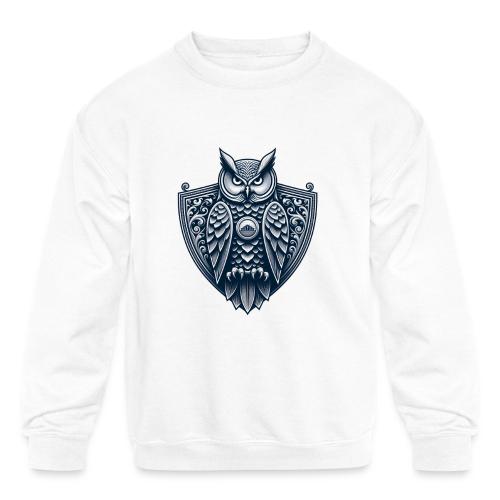 Night Watch Owl T Shirt, Sarcastic Dad Gift - Kids' Crewneck Sweatshirt