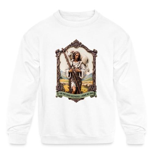 I Am The Good Shepherd T Shirt, Christian Gift - Kids' Crewneck Sweatshirt