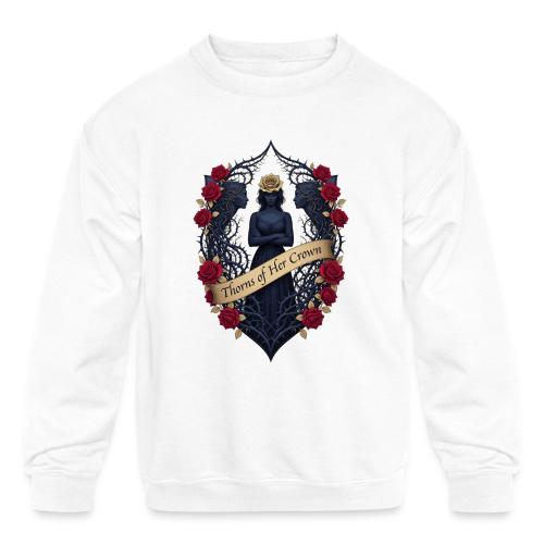 Women’s Day Thorn Crown T Shirt, Gift for Sister - Kids' Crewneck Sweatshirt