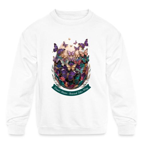 Easter Dawn's Flutter Butterfly T Shirt, Gift - Kids' Crewneck Sweatshirt