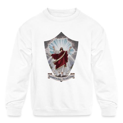 Easter Ascended in Glory T Shirt,Resurrection Gift - Kids' Crewneck Sweatshirt
