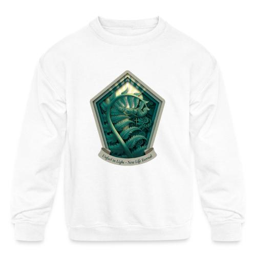 Easter Unfurl in Light Fern T Shirt, Spring Gift - Kids' Crewneck Sweatshirt