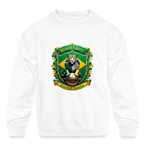 Brazil Jaguar Glory Tee, Brazilian Pride Gift - Kids' Crewneck Sweatshirt