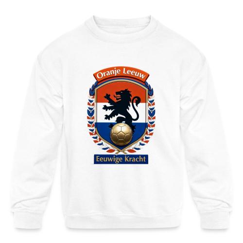 Netherlands Lion Premium T-Shirt, Dutch Flag Gift - Kids' Crewneck Sweatshirt