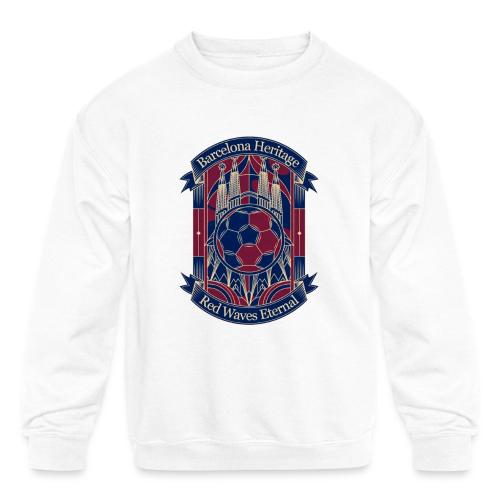 Barcelona Red Heritage T Shirt, Barsa fan Gift - Kids' Crewneck Sweatshirt