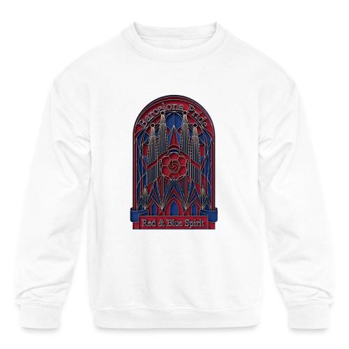 Barcelona Scarlet Pride T Shirt, Vibrant City Gift - Kids' Crewneck Sweatshirt