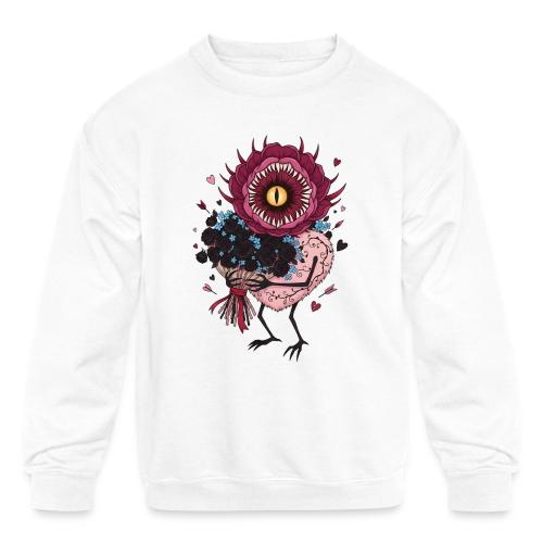 Gothic Valentine Eldritch Bloom – Dark Rom - Kids' Crewneck Sweatshirt