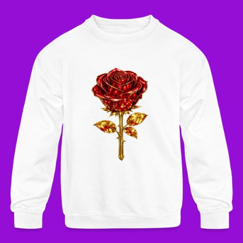 Golden Rose - Kids' Crewneck Sweatshirt