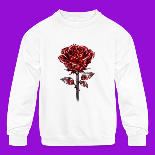 Silver Rose - Kids' Crewneck Sweatshirt