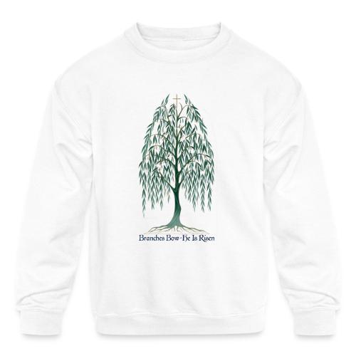Easter Branches Bow Willow T Shirt, Easter Gift - Kids' Crewneck Sweatshirt