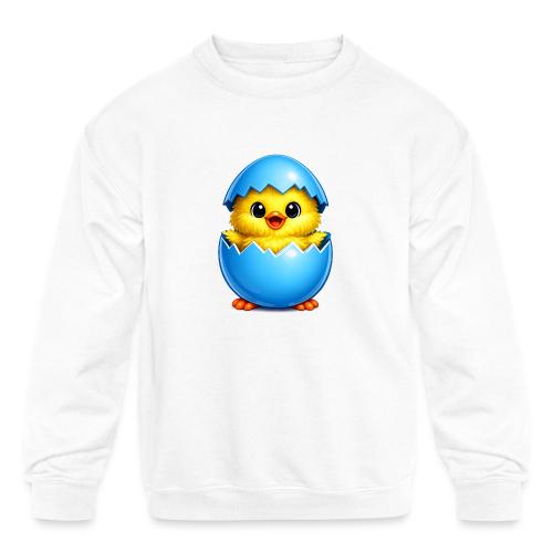 Easter Chick Blue - Kids' Crewneck Sweatshirt
