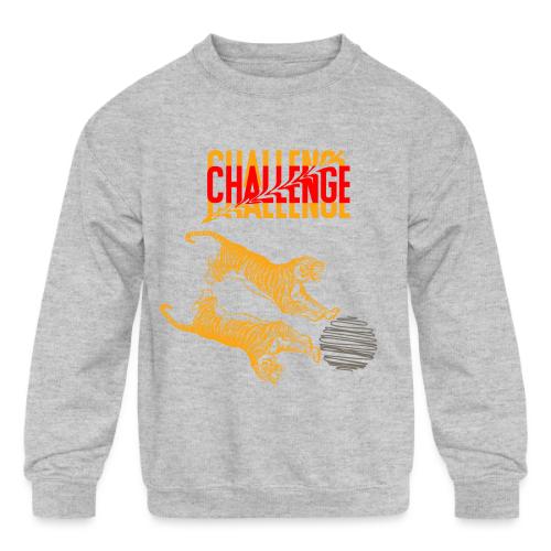 Double tiger fashion, jungle feline animals. - Kids' Crewneck Sweatshirt