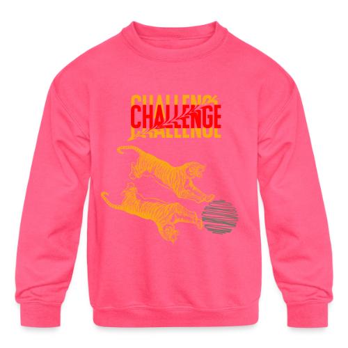 Double tiger fashion, jungle feline animals. - Kids' Crewneck Sweatshirt