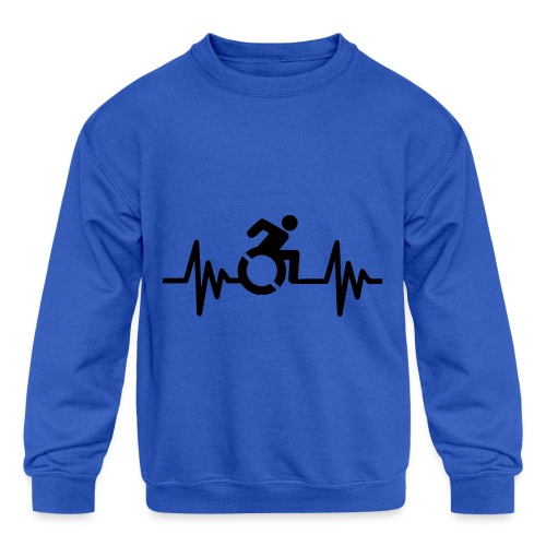 Wheelchair user with a heartbeat * - Kids' Crewneck Sweatshirt