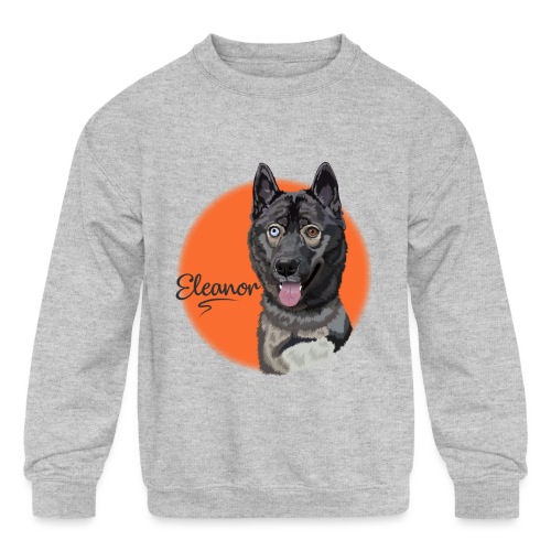 Eleanor the Husky from Gone to the Snow Dogs - Kids' Crewneck Sweatshirt