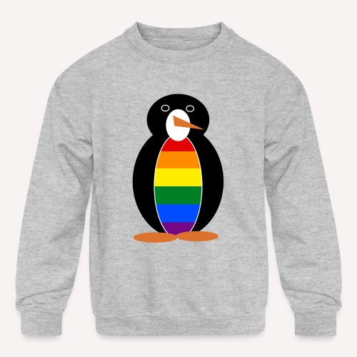 Gay Pride Penguin - Kids' Crewneck Sweatshirt