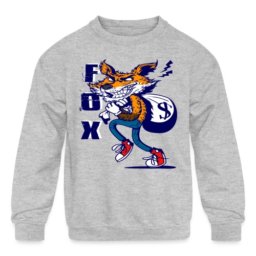 Sneaky Fox - Kids' Crewneck Sweatshirt