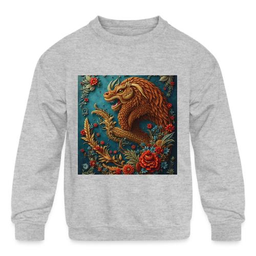 Fantasy souvenirs, regional Mexican designs - Kids' Crewneck Sweatshirt