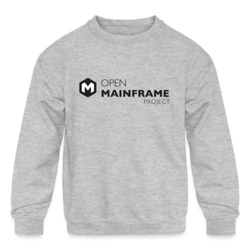 Open Mainframe Project - Black Logo - Kids' Crewneck Sweatshirt