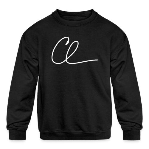 CL Signature (White) - Kids' Crewneck Sweatshirt