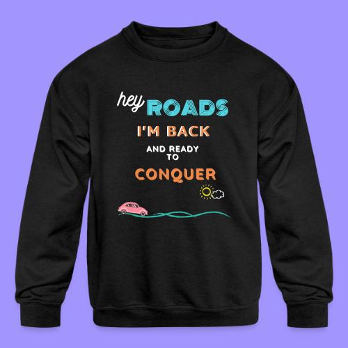 Summer Road Trip Adventure - Kids' Crewneck Sweatshirt