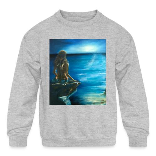 Mermaid over looking the sea - Kids' Crewneck Sweatshirt