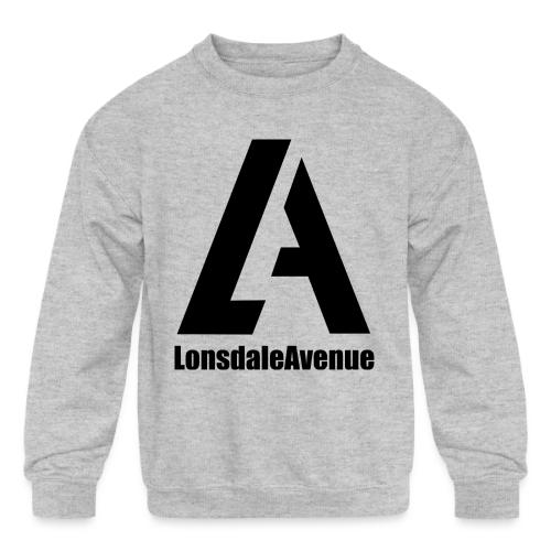 Lonsdale Avenue Logo Black Text - Kids' Crewneck Sweatshirt