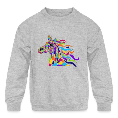 Unicorn Art Deco - Kids' Crewneck Sweatshirt