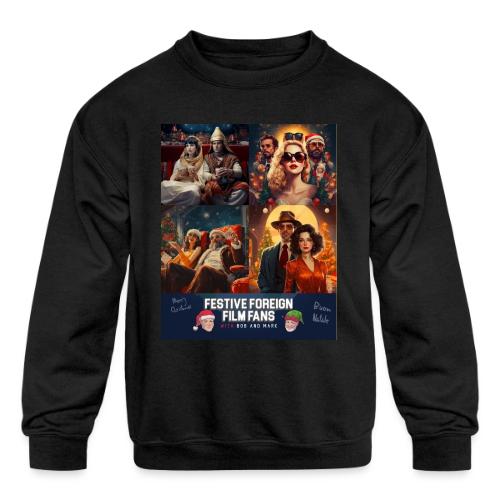 Festive Fans are Chic and Well-Travelled - Kids' Crewneck Sweatshirt